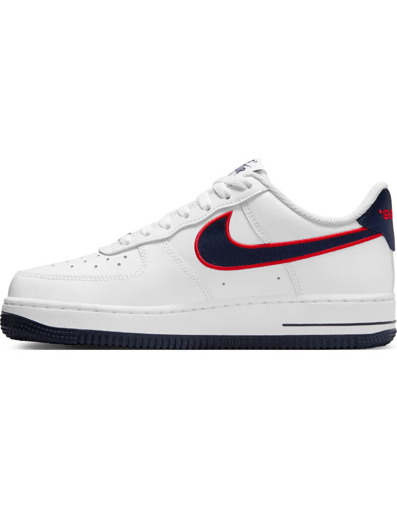 Nike Wmns Air Force 1 '07 Rec V2- White/Obsidian-Unv Red-Wlf Gry