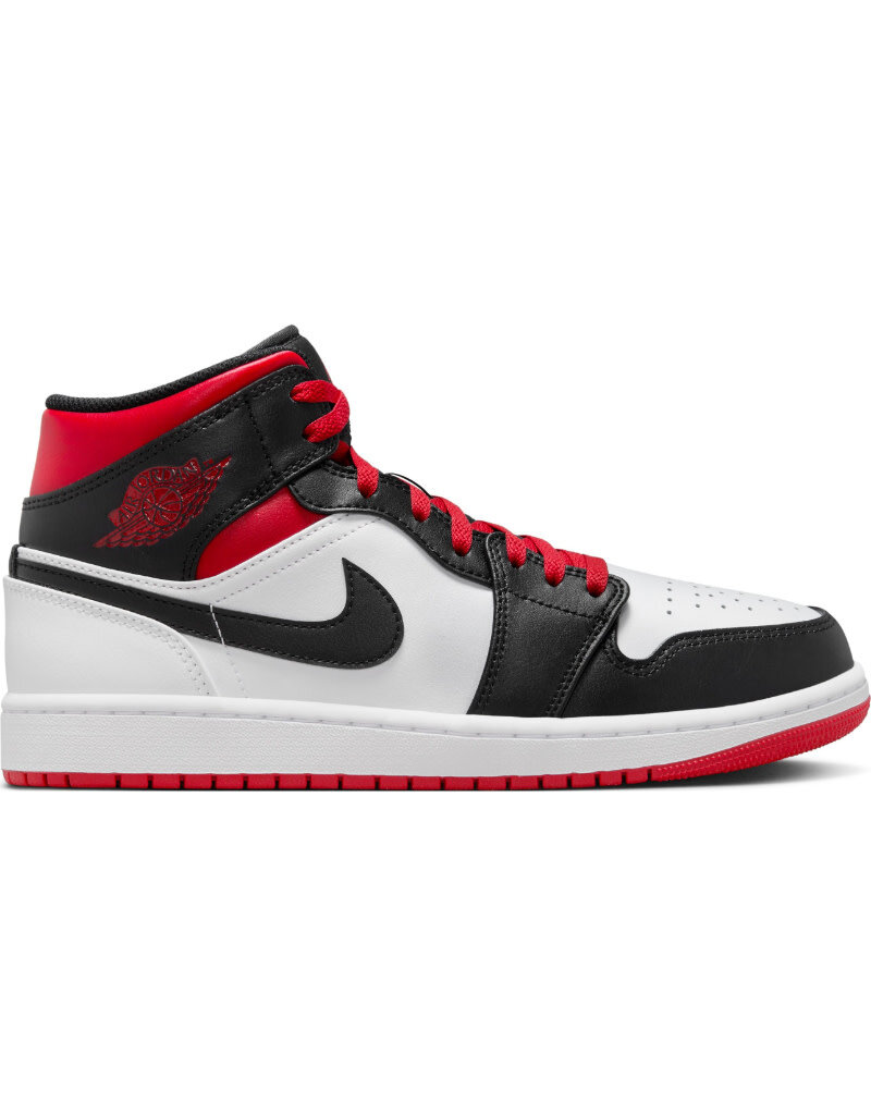 Jordan Air Jordan 1 Mid- White/Red/Black