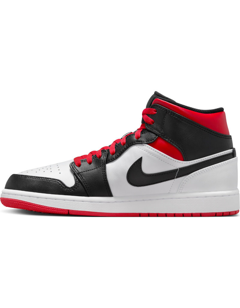 Jordan Air Jordan 1 Mid- White/Red/Black