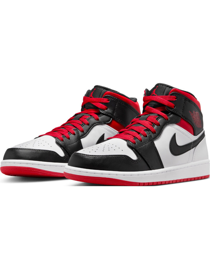 Jordan Air Jordan 1 Mid- White/Red/Black
