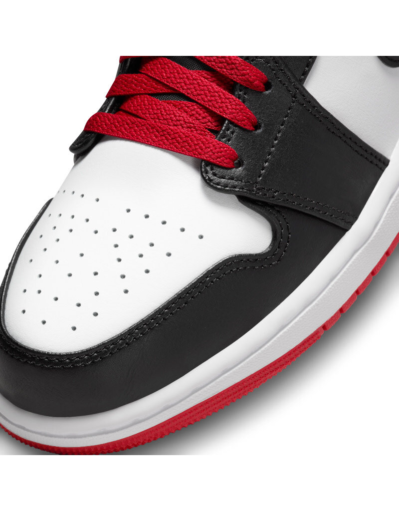 Jordan Air Jordan 1 Mid- White/Red/Black