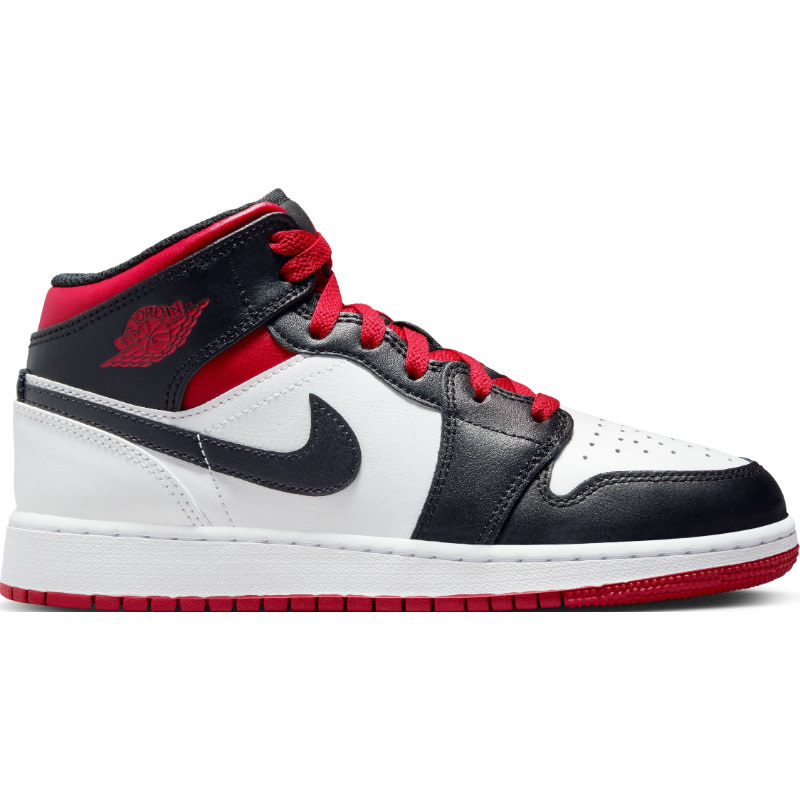 Jordan Air Jordan 1 Mid Bg- White/Red/Black