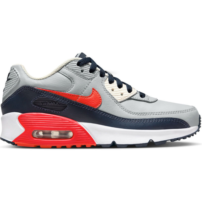Nike Nike Air Max 90 Ltr Gs- Grey/Red/Navy