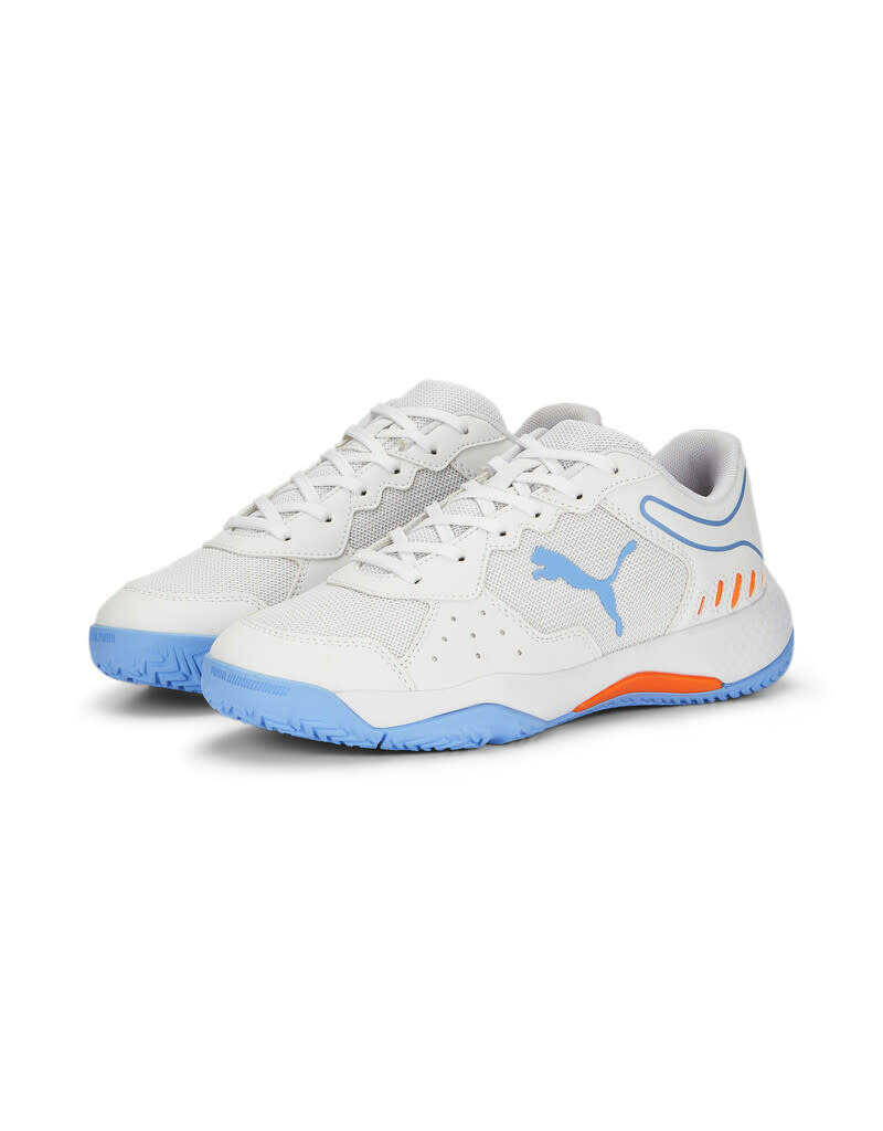 Puma Jr Solarsmash Rct- White/Lightblue/Orange