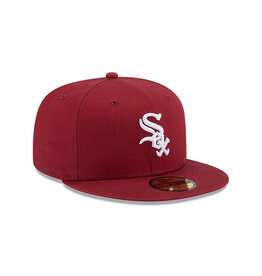 New Era League Essential 59Fifty- Dark Red/White