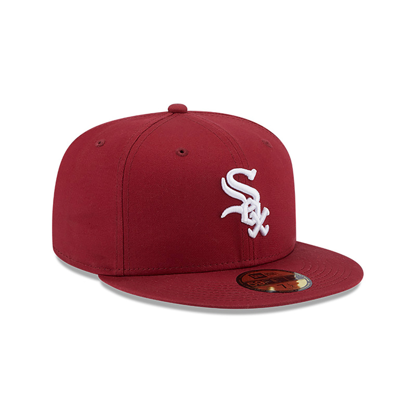 New Era League Essential 59Fifty- Dark Red/White