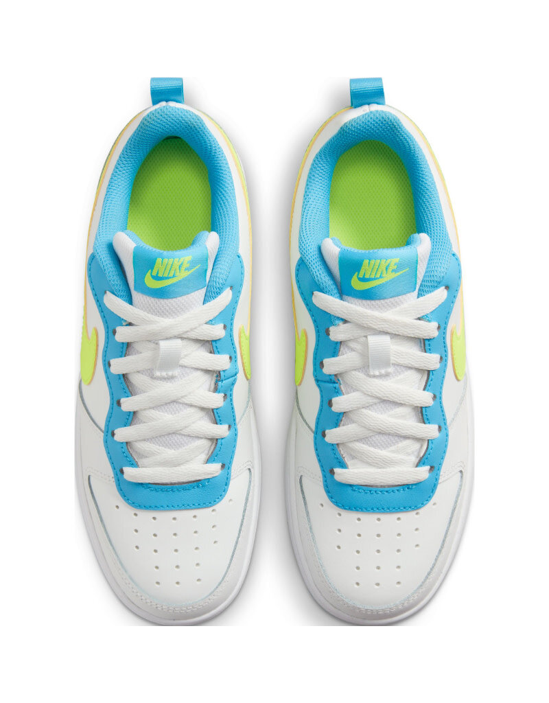 Nike Court Borough Low Gs- White/Blue/Lime