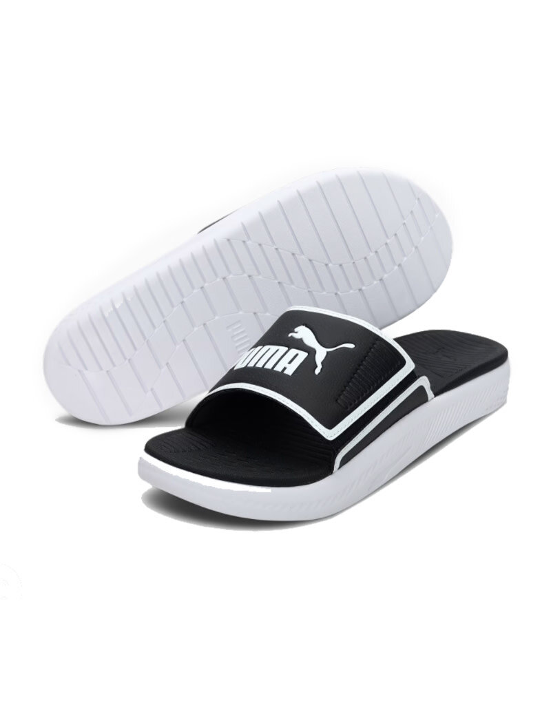 Puma Slides Softride Slide- Black/White