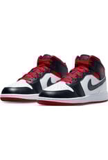 Jordan Air Jordan 1 Mid Bg- White/Red/Black Jordan Air Jordan 1 Mid Bg- White/Red/Black