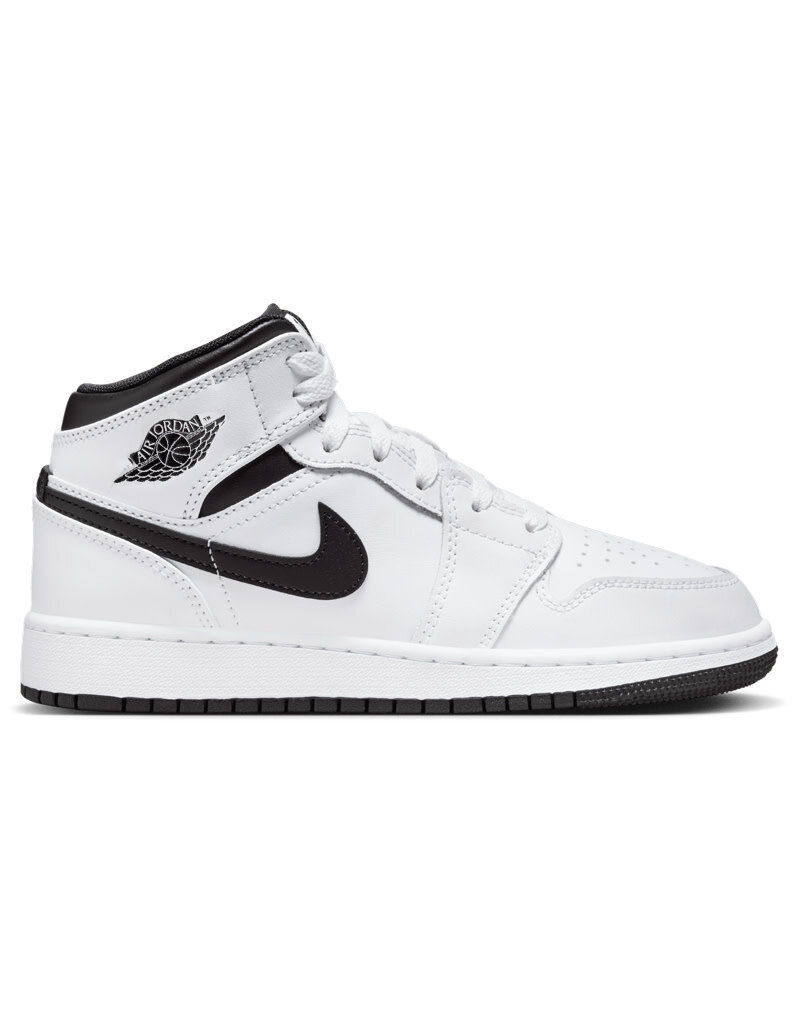 Jordan Air Jordan 1 Mid GS- White/Black