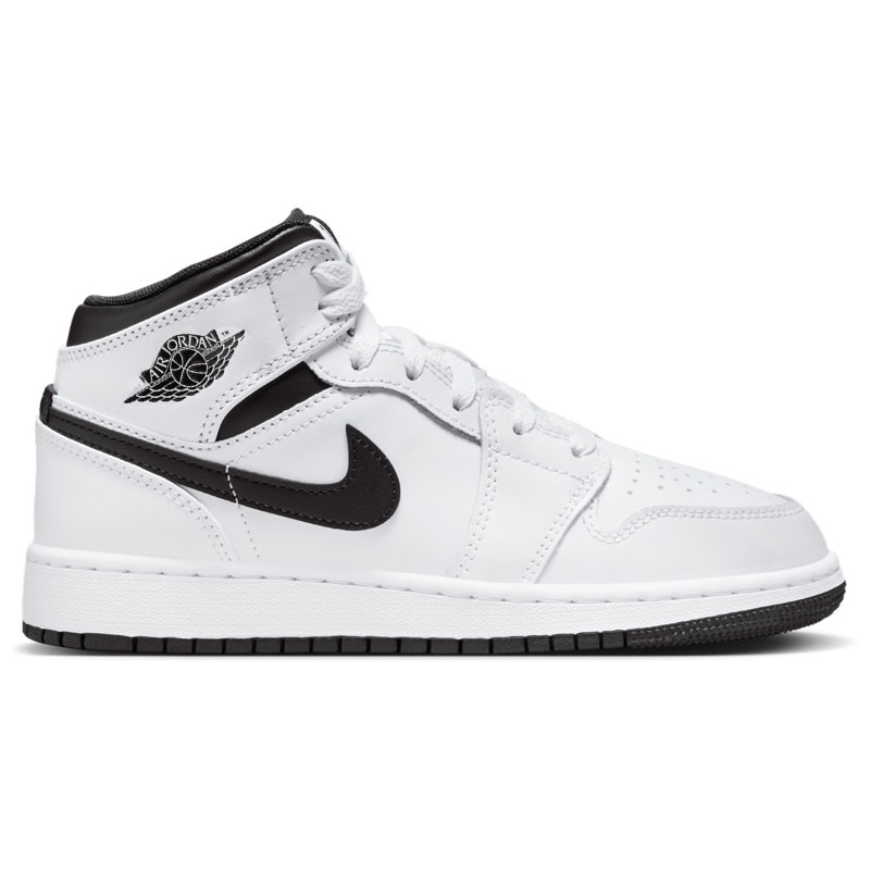 Jordan Air Jordan 1 Mid GS- White/Black