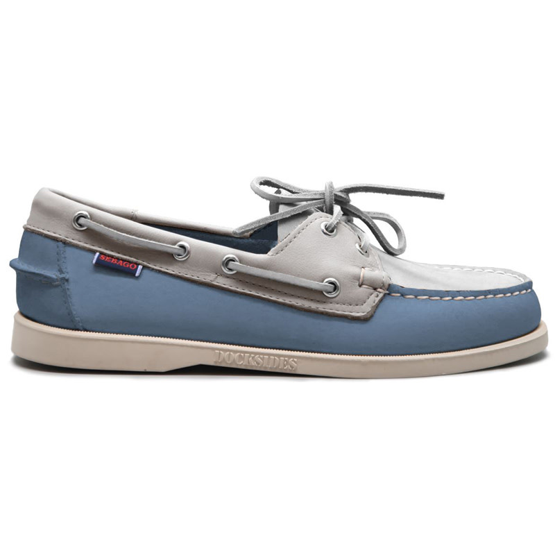 Sebago Portland Spinnaker Nbk Wax- Light Blue/White