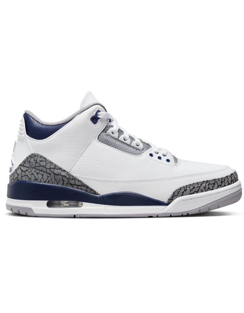 Jordan Air Jordan 3 Retro- White/Navy/Grey