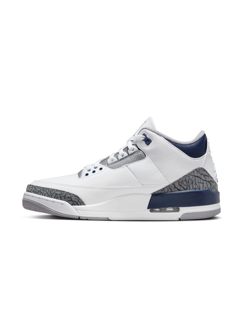 Jordan Air Jordan 3 Retro- White/Navy/Grey