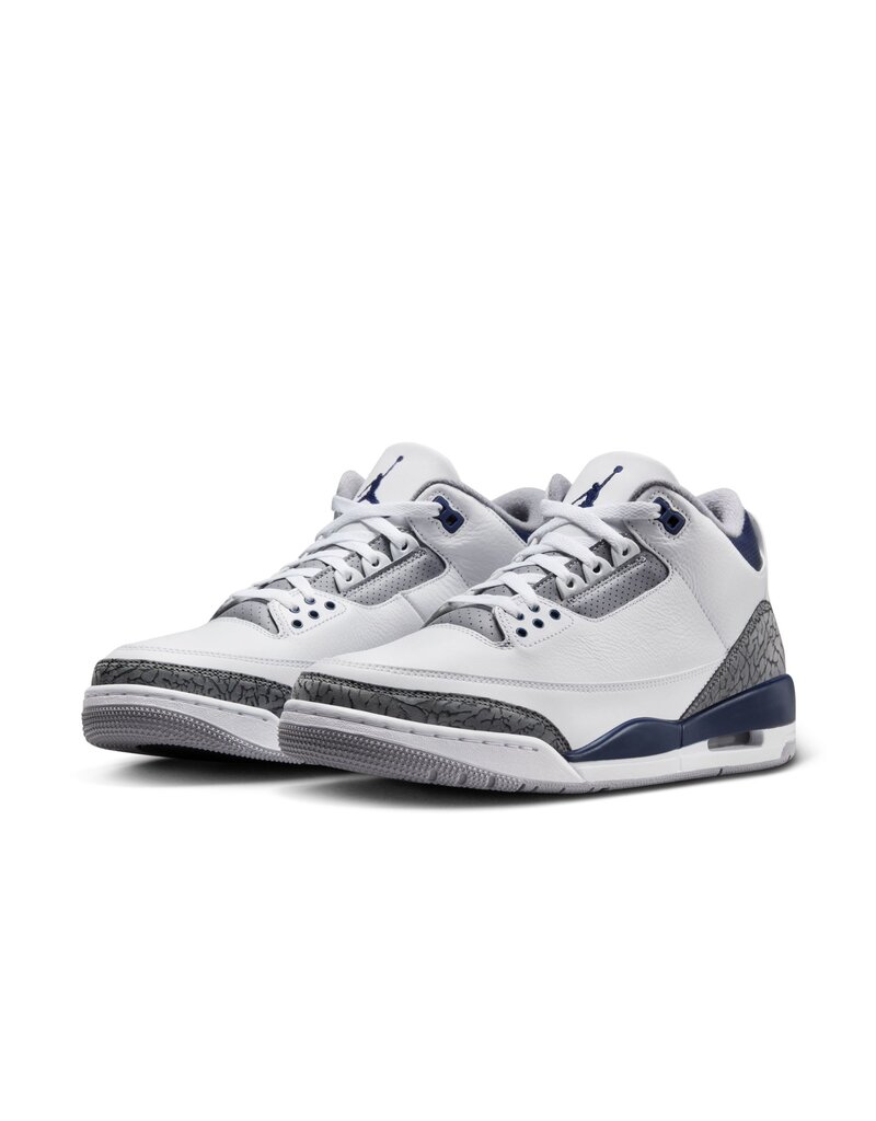 Jordan Air Jordan 3 Retro- White/Navy/Grey