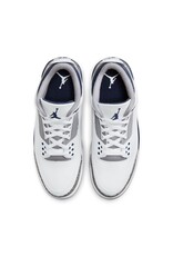 Jordan Air Jordan 3 Retro- White/Navy/Grey Jordan Air Jordan 3 Retro- White/Navy/Grey