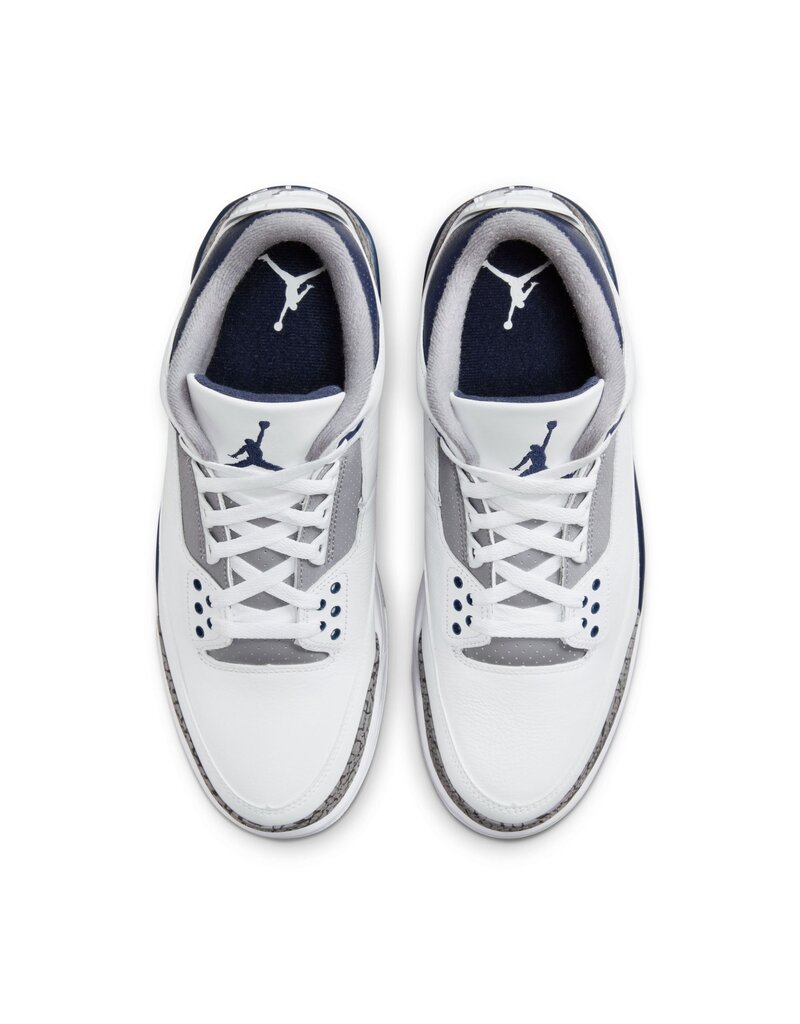 Jordan Air Jordan 3 Retro- White/Navy/Grey