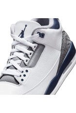 Jordan Air Jordan 3 Retro- White/Navy/Grey Jordan Air Jordan 3 Retro- White/Navy/Grey