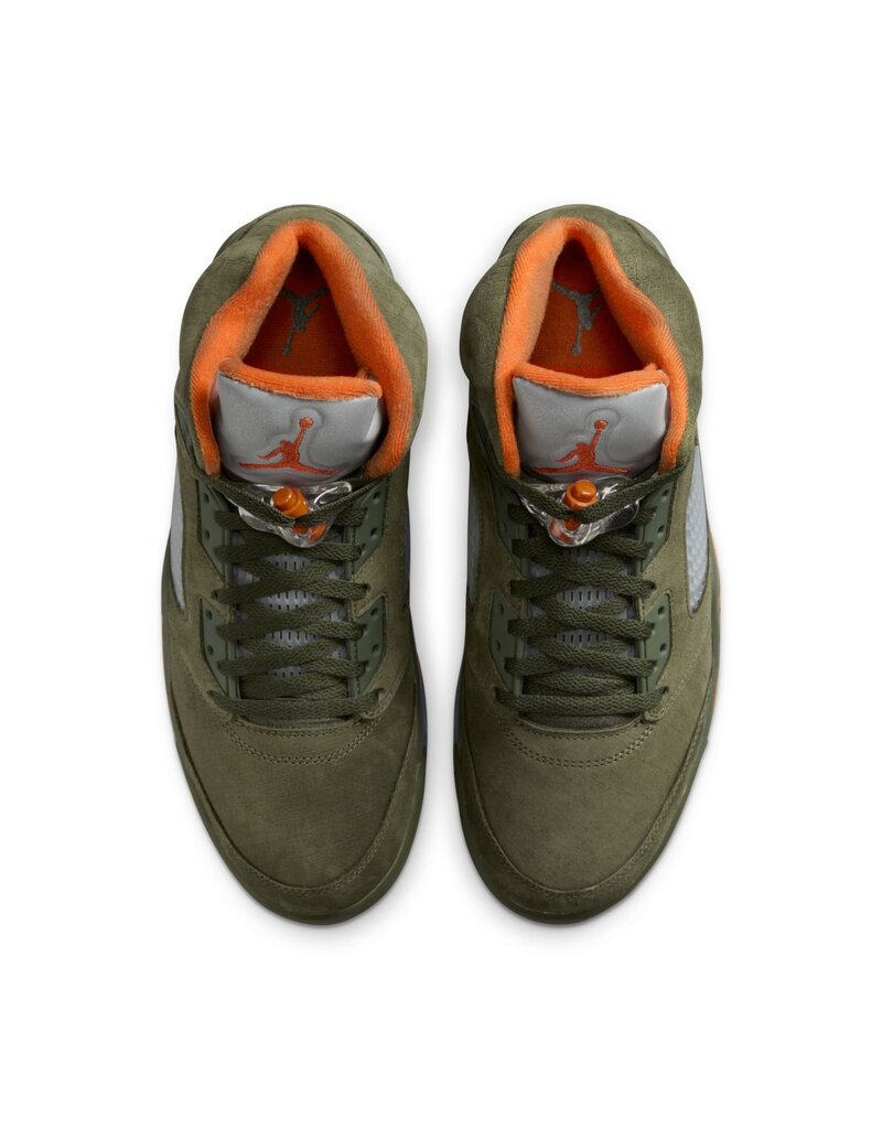 Jordan Air Jordan 5 Retro- Army Olive/Solar Orange