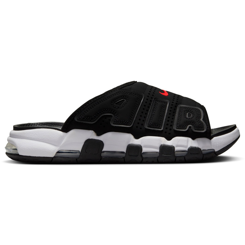 Nike Air More Uptempo Slide- Black/White-Black-Clear
