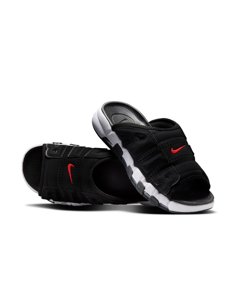 Air More Uptempo Slide- Black/White-Black-Clear - Sports Gallery