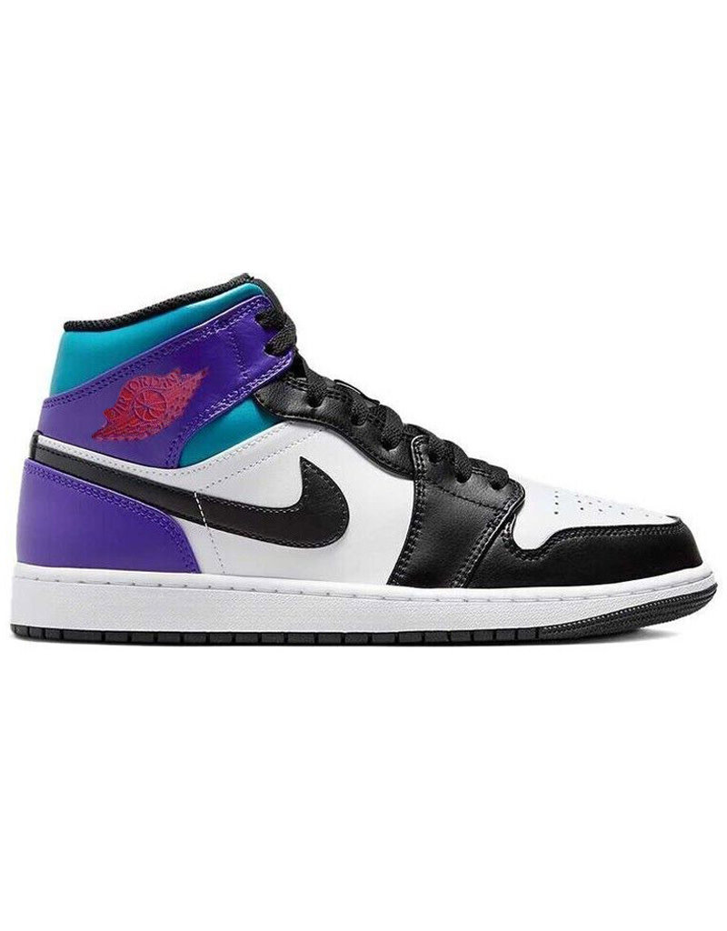Jordan Air Jordan 1 Mid Aqua- White/Black/Blue