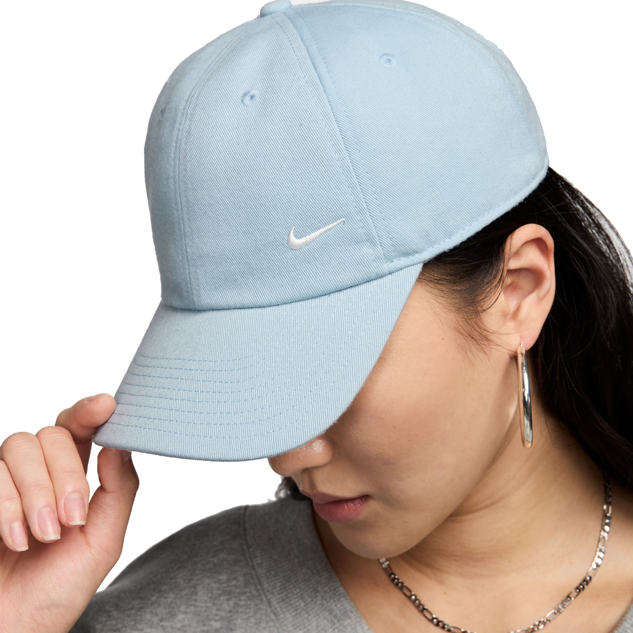 Nike U Nk Club Cap U Cb Sm Swsh L- Lt Armory Blue/Sail