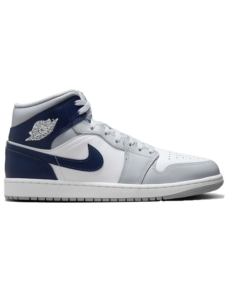 Jordan Air Jordan 1 Mid- Wolf Grey/Midnight Navy
