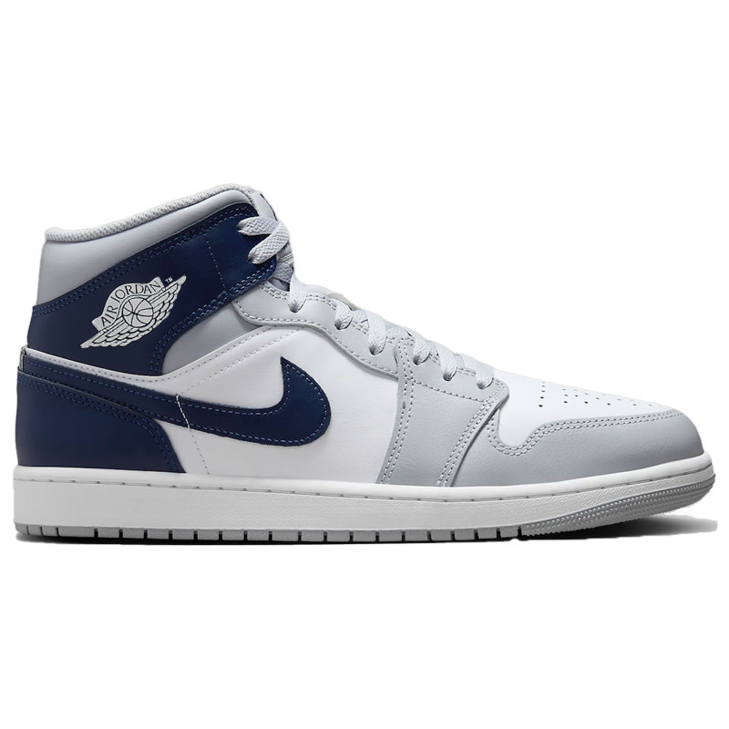 Jordan Air Jordan 1 Mid- Wolf Grey/Midnight Navy