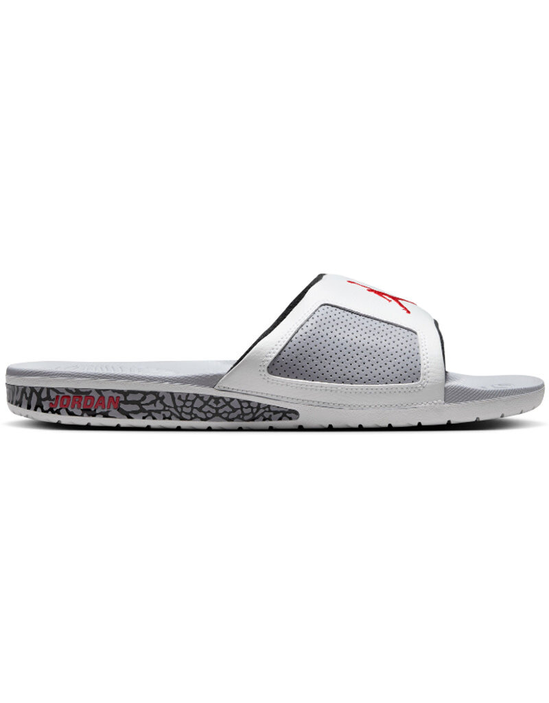 Jordan Slides Jordan Hydro Iii Retro- White/Red/Cmnt Gry/Blk