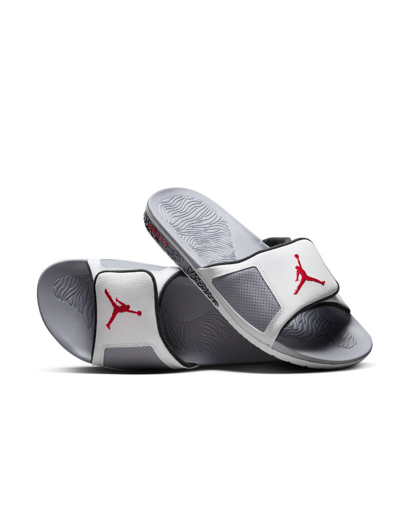 Jordan Slides Jordan Hydro Iii Retro- White/Red/Cmnt Gry/Blk