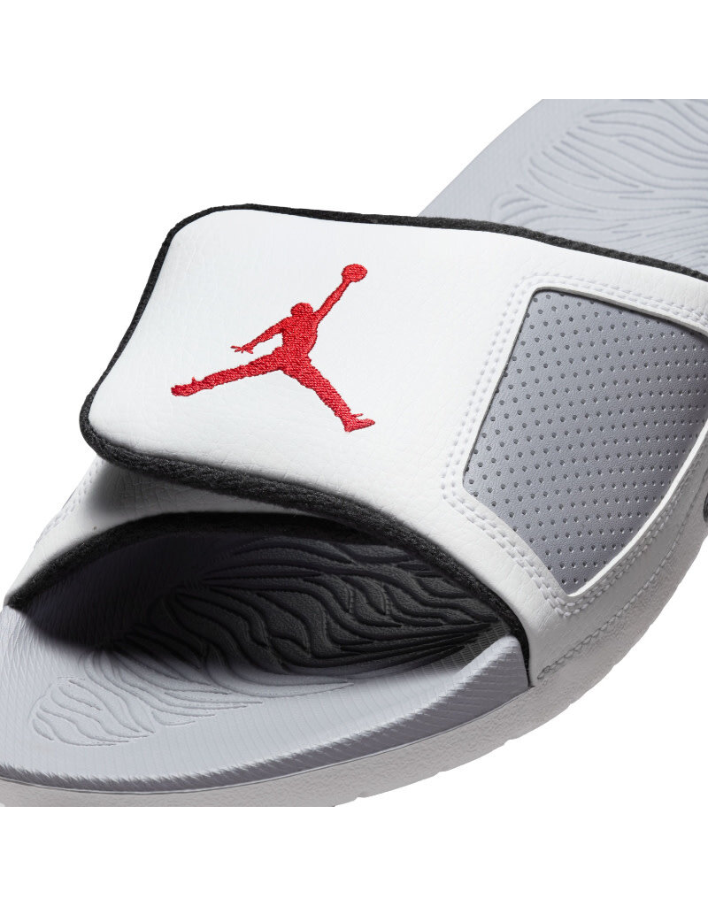 Jordan Slides Jordan Hydro Iii Retro- White/Red/Cmnt Gry/Blk