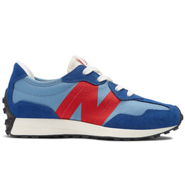 New Balance K New Balance 327-Lt Blue/Dk Blue/Red