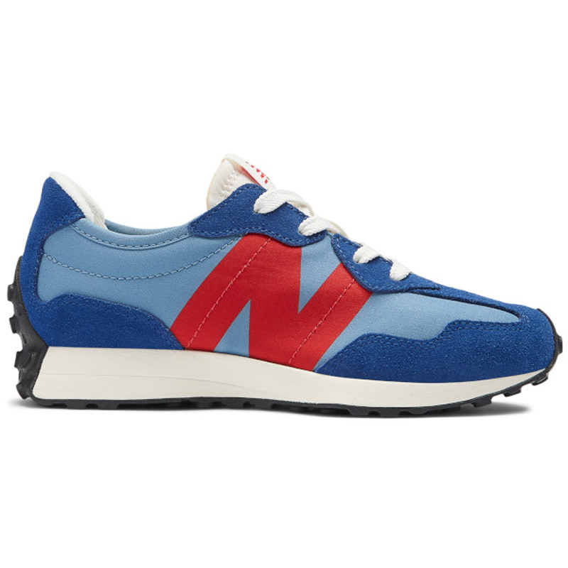 New Balance K New Balance 327-Lt Blue/Dk Blue/Red
