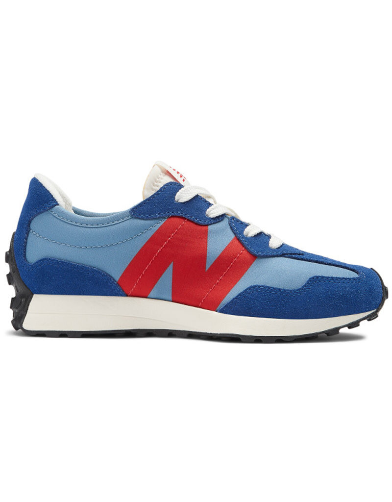 New Balance K New Balance 327-Lt Blue/Dk Blue/Red