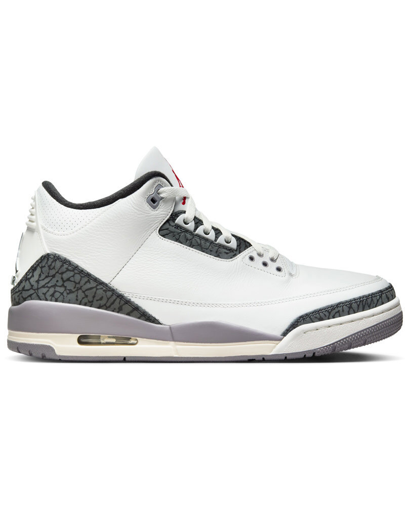 Jordan Air Jordan 3 Retro- White/Red/Grey/Black