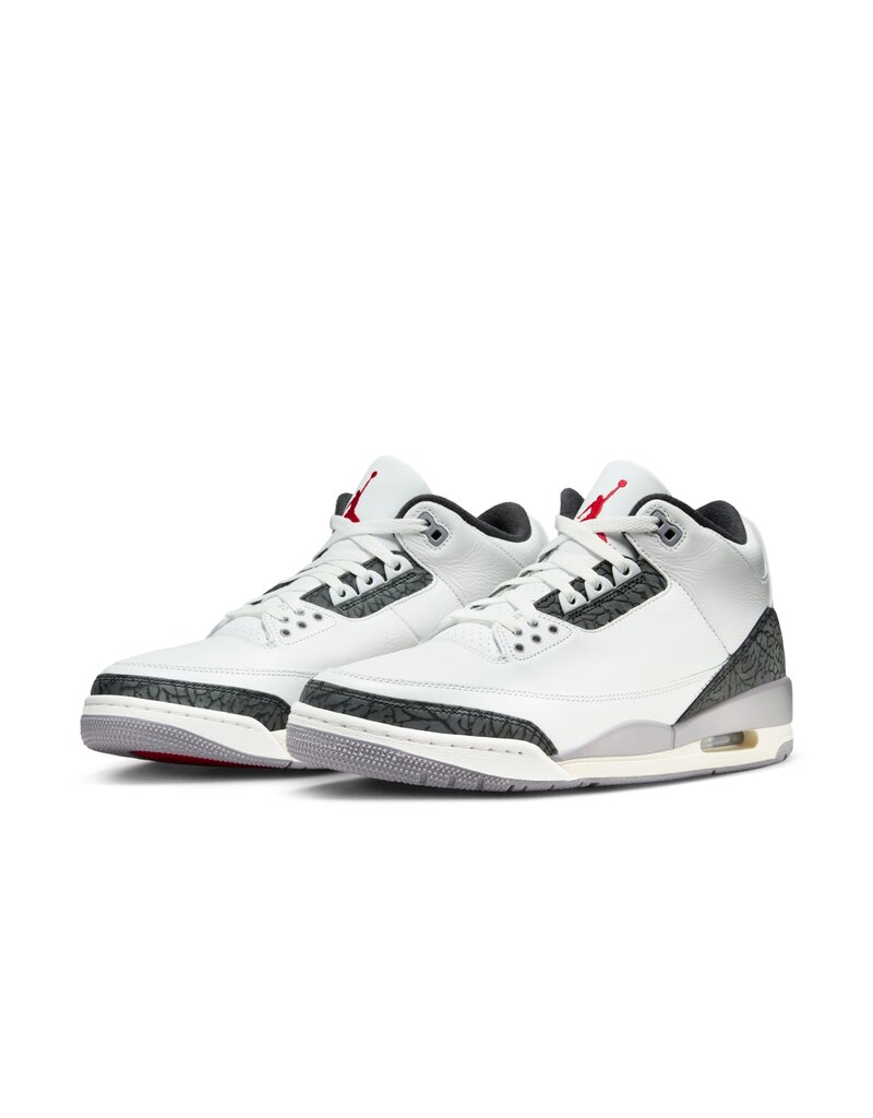 Jordan Air Jordan 3 Retro- White/Red/Grey/Black