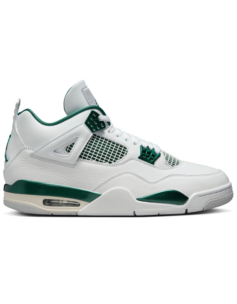 Jordan Air Jordan 4 Retro Rmstd- White/Green/White/Ntrl Gry
