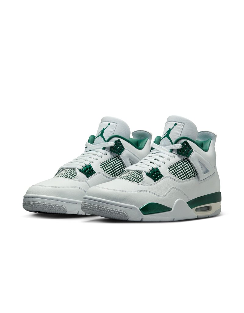 Jordan Air Jordan 4 Retro Rmstd- White/Green/White/Ntrl Gry