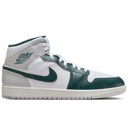 Jordan Air Jordan 1 Mid Se- White/Oxdzd Green-Sl/Ntrl Gry