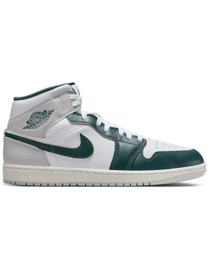 Jordan Air Jordan 1 Mid Se- White/Oxdzd Green-Sl/Ntrl Gry