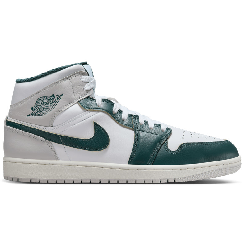 Jordan Air Jordan 1 Mid Se- White/Oxdzd Green-Sl/Ntrl Gry