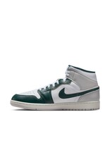 Jordan Air Jordan 1 Mid Se- White/Oxdzd Green-Sl/Ntrl Gry