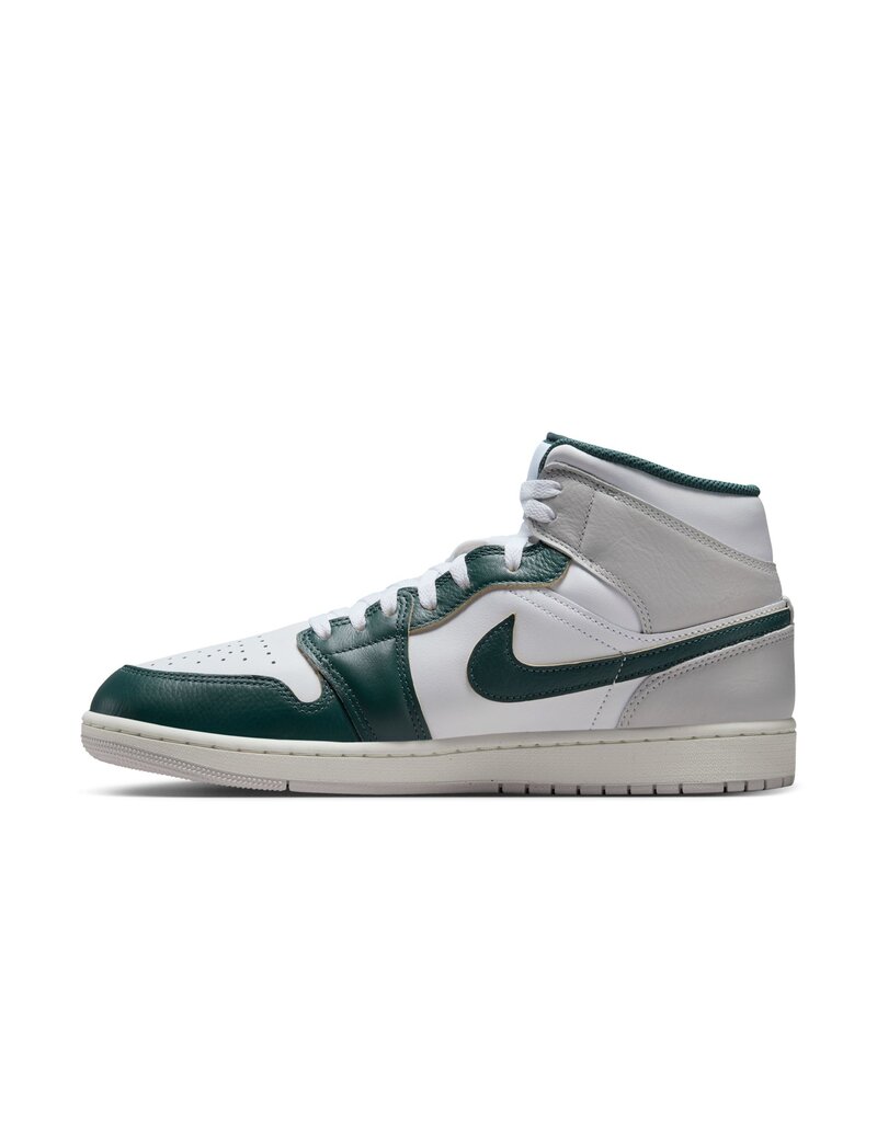 Jordan Air Jordan 1 Mid Se- White/Oxdzd Green-Sl/Ntrl Gry