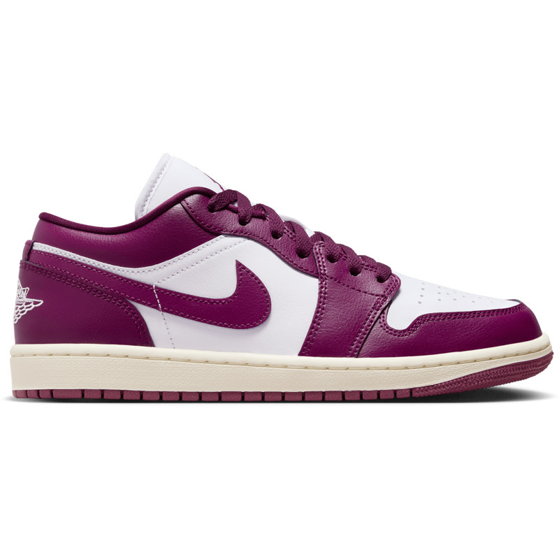 Jordan Wmns Air Jordan 1 Low- White/Bordeaux-Sail