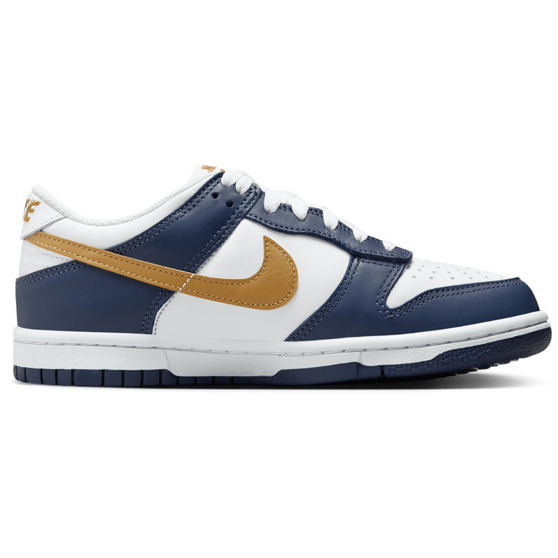Nike Nike Dunk Low Bg- White/Wheat-Midnight Navy