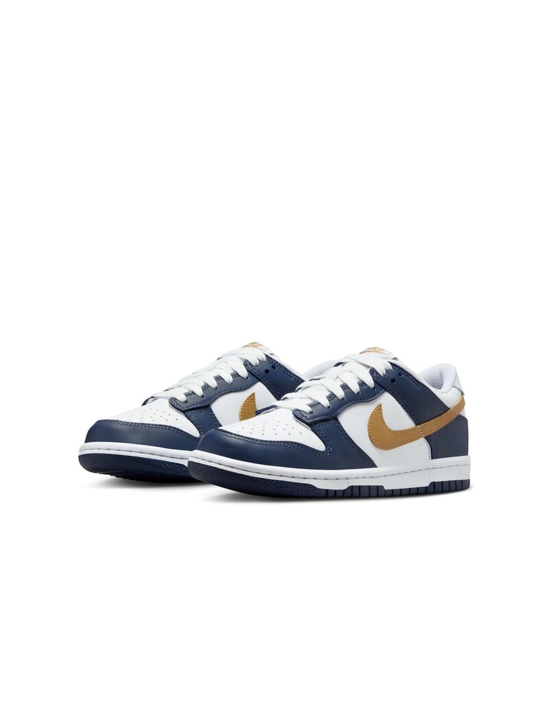 Nike Nike Dunk Low Bg- White/Wheat-Midnight Navy