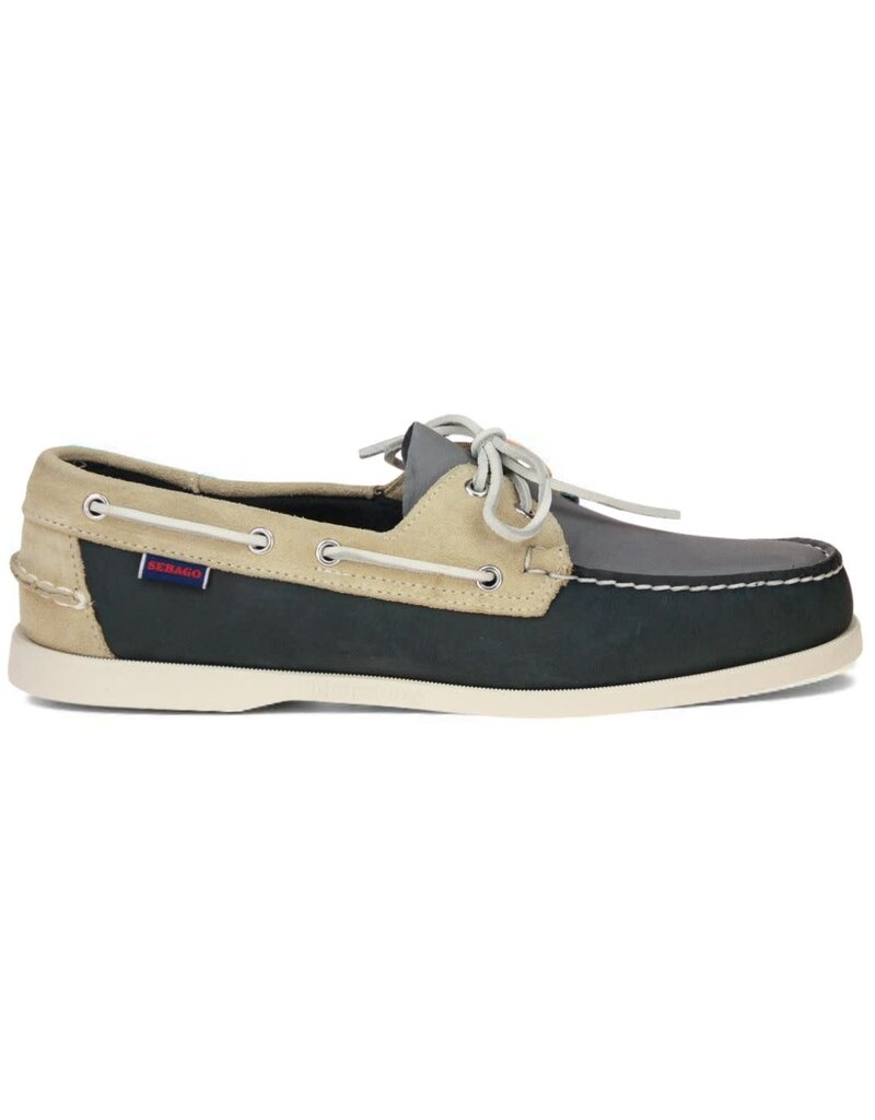 Sebago Portland Spinnaker Nubuck- Blue/Navy/Off White