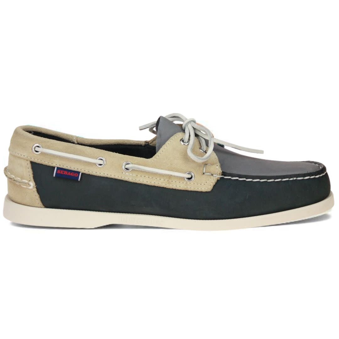 Sebago Portland Spinnaker Nubuck- Blue/Navy/Off White