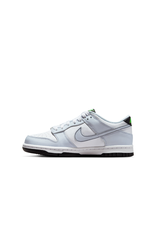 Nike Nike Dunk Low Bg- White/Black-Ftbll Gry-Grn Strk Nike Nike Dunk Low Bg- White/Black-Ftbll Gry-Grn Strk